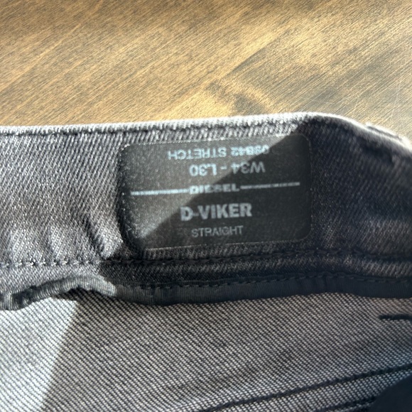 Diesel D-Viker Straight Men's Charcoal Jeans - Picture 4 of 9